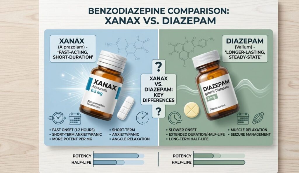 Xanax vs Diazepam
